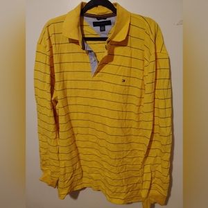 Tommy Hilfiger yellow pullover long sleeved shirt Size XL